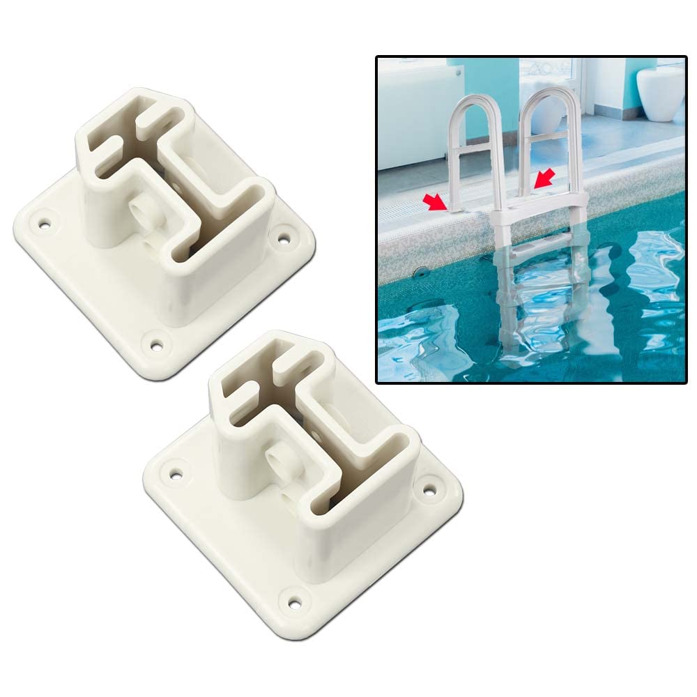 G-PLUS Ladder Flanges Compatible with Heavy Duty Resin in-Pool Above Ground Swimming Pool Ladder