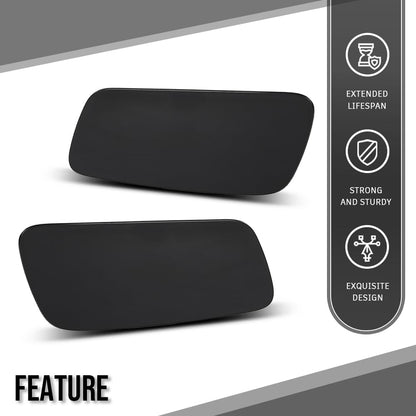 G-PLUS Headlamp Washer Cover Cap Pair Compatible with Volvo S90 / V90 / V90 Cross Country 2017 2018 2019 2020 2021 2022 2023 2024 2025 39839830, 39839842 Glossy Black