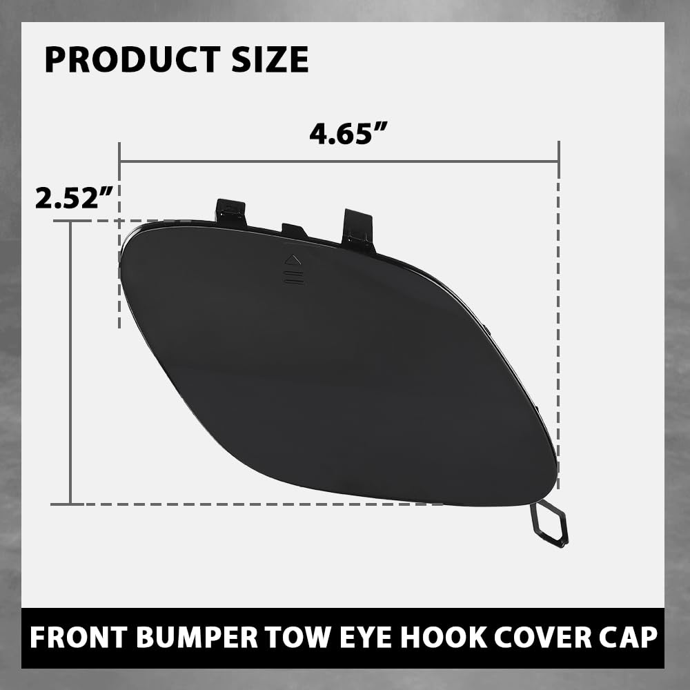 G-PLUS Front Bumper Tow Eye Hook Cover Cap Compatible with Benz C63AMG W205 C300 C400 2015-2018 2058850724, A2058850724