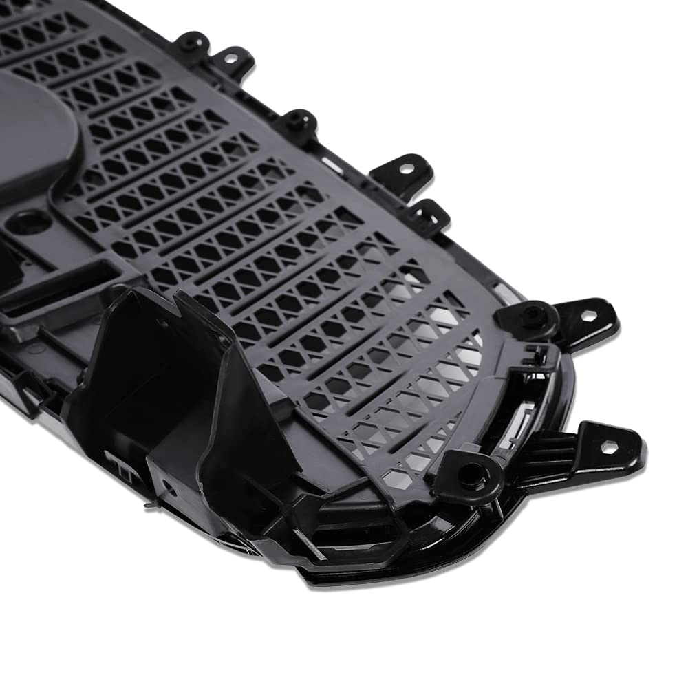 G-PLUS Front Upper Grille Replacemet Chrome Black Compatible with 2017 2018 2019 Buick Encore