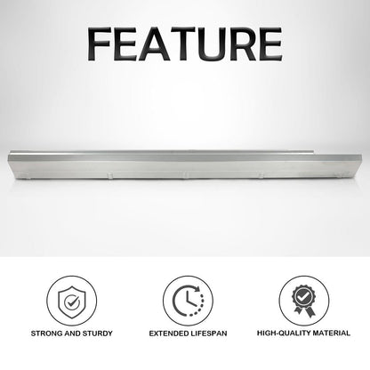 G-PLUS Slip on Rocker Panels Left and Right Side Compatible with Chevy Silverado Extended Cab 4 Door 2014-2018/Fit GMC Sierra Extended Cab 2014-2018 4 Door Silver 75 3/8" Long Silver