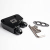 G-PLUS Black 25 Row AN10-10AN Engine Transmission Oil Cooler Kit & Oil Cooler Sandwich Plate Kit Compatible with GM LS1 LS2 LS3 Aluminum