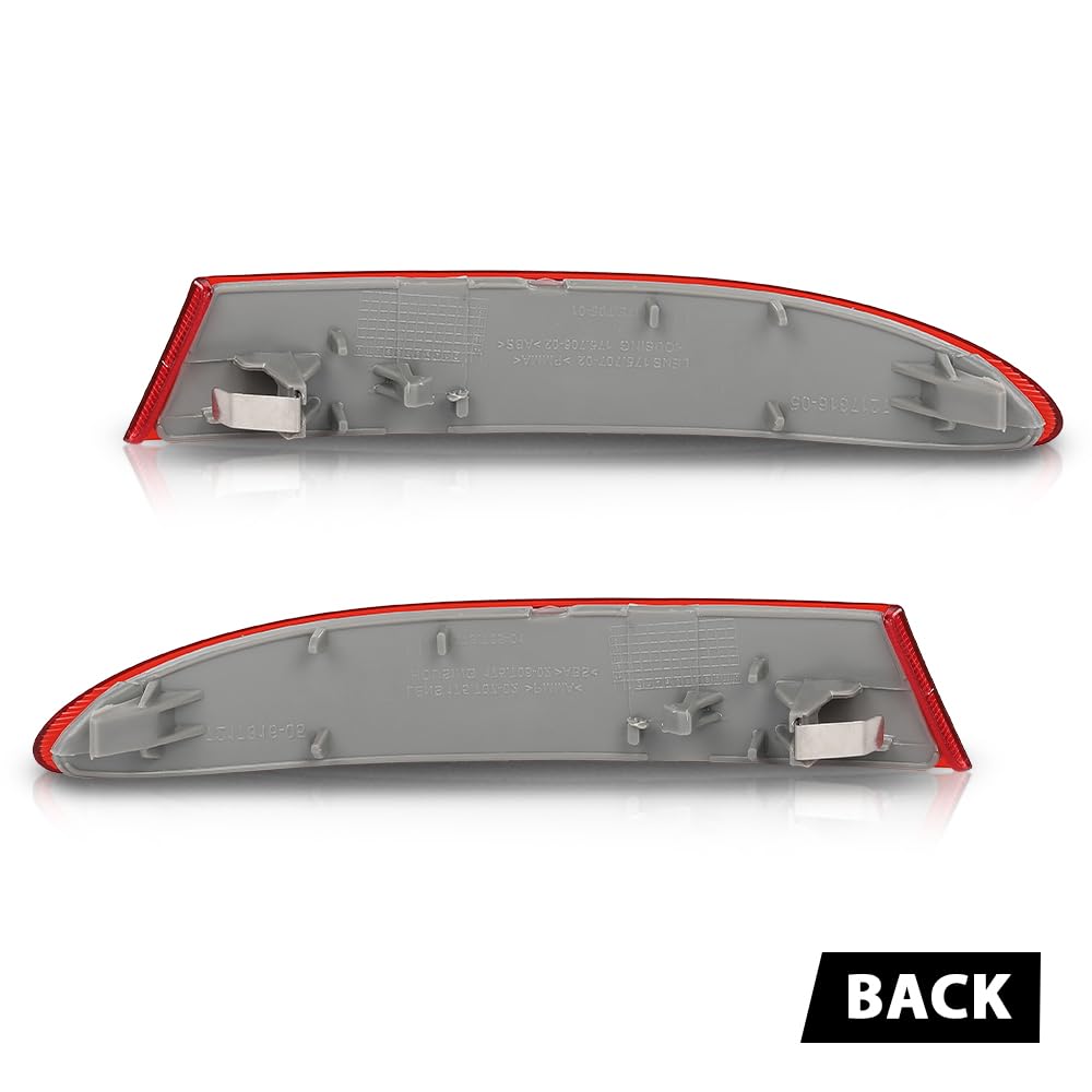 G-PLUS Rear Bumper Reflector Compatible with BMW X3 2011-2017 M Aerodynamics Package (Code S715A) 63147217316, 63147217315, BBM1185104C, M1184104C RH&LH Red