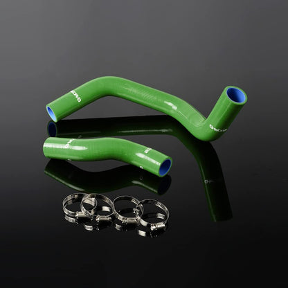 G-PLUS Silicone Radiator Hose Kit Compatible With Nissan Silvia SR20DET 200SX 240SX S13 S14 S15,Green