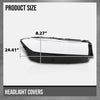 G-PLUS Headlight Lens Cover Compatible with BMW 7 Series G11 G12 2019-2022 Facelift Models Left & Right Pair Front Headlamp Lens Cover Clear