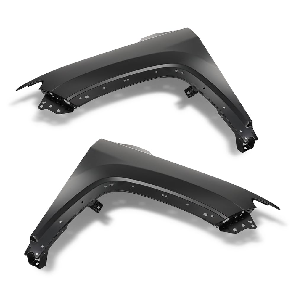 G-PLUS Front Fender Driver and Passenger Side Compatible with Jeep Compass 2017 2018 2019 2020 2021 2022 2023 2024 CH1240288, CH1241288 Black