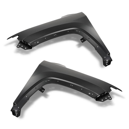 G-PLUS Front Fender Driver and Passenger Side Compatible with Jeep Compass 2017 2018 2019 2020 2021 2022 2023 2024 CH1240288, CH1241288 Black