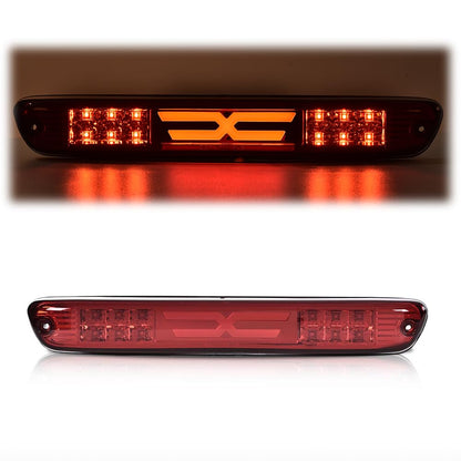 G-PLUS LED 3rd Third Center High Mount X Stop Light Lamp Compatible with 2004-2012 Chevy Colorado/GMC Canyon 2006-2008 Isuzu I-Series 3D LED Bar Tail Brake Light 15286505