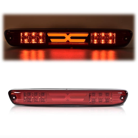 G-PLUS LED 3rd Third Center High Mount X Stop Light Lamp Compatible with 2004-2012 Chevy Colorado/GMC Canyon 2006-2008 Isuzu I-Series 3D LED Bar Tail Brake Light 15286505