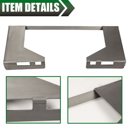 G-PLUS Skid Steer Mount Plate 5/16 Thick Heavy Duty Quick Attachment Loader Plate Replacement,Easy to Weld or Bolt to Different Accessories