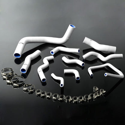 G-PLUS Silicone Radiator Hose Kit Compatible With Nissan Silvia 200SX 240SX S13 S14 S15 SR20DET,White