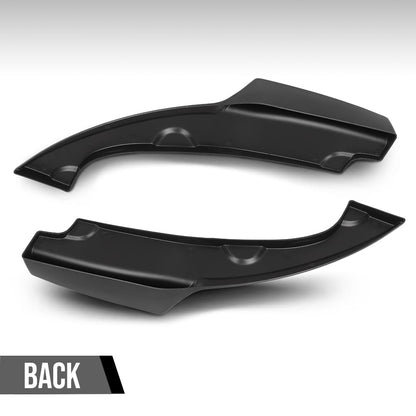 G-PLUS Rear Bumper Side Skirt Lip Splitter Canard Compatible with Honda Civic 4 Door Sedan 2016 2017 2018 2019 2020 2021,Not Fit Si or Hatchback Model Black