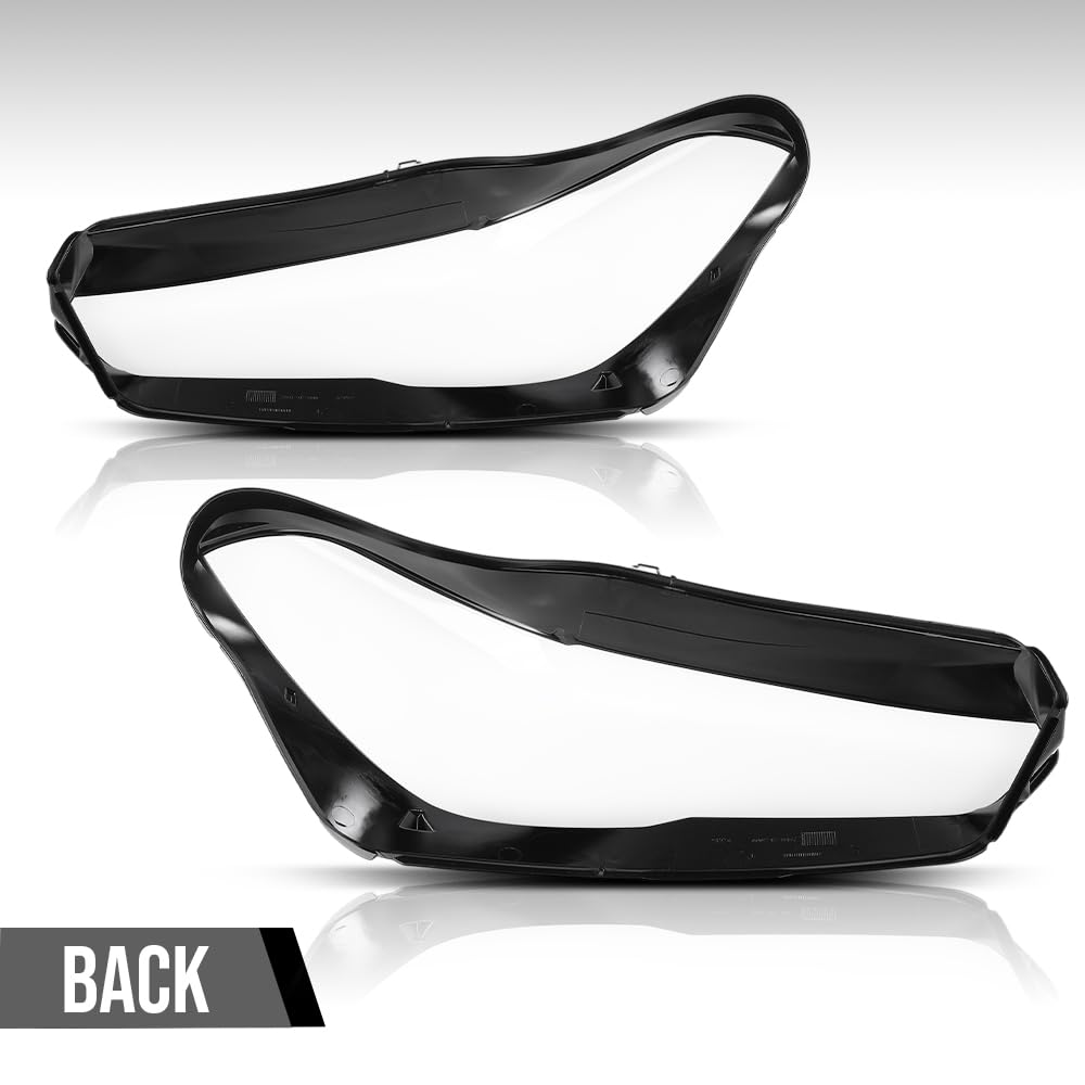 G-PLUS Headlight Lens Cover Compatible with BMW X5 X6 G05 G06 2018-2022 Left & Right Pair Front Headlamp Lens Cover Clear