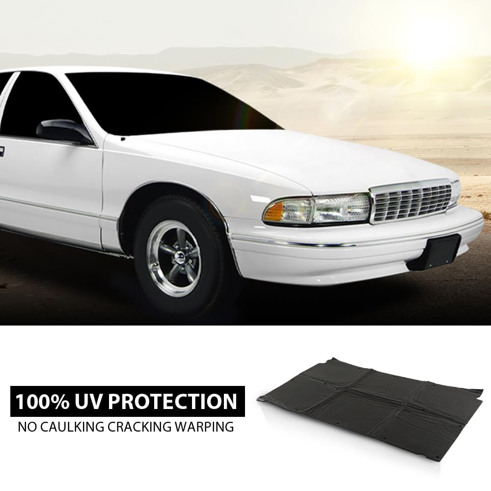 G-PLUS Hood Insulation Pad 1/2" Compatible with Chevy Caprice Impala 1991-1996 Black