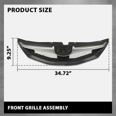 G-PLUS Front Bumper Grille Assembly for Subaru Impreza WRX STI 2008-2010 ABS Product Details