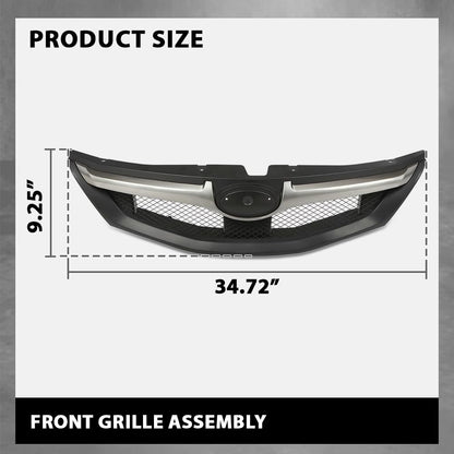 G-PLUS Front Bumper Grille Grill Assembly Compatible with Subaru Impreza STi WRX 2.5L H4 Turbo 2008-2010 91121FG061 ABS