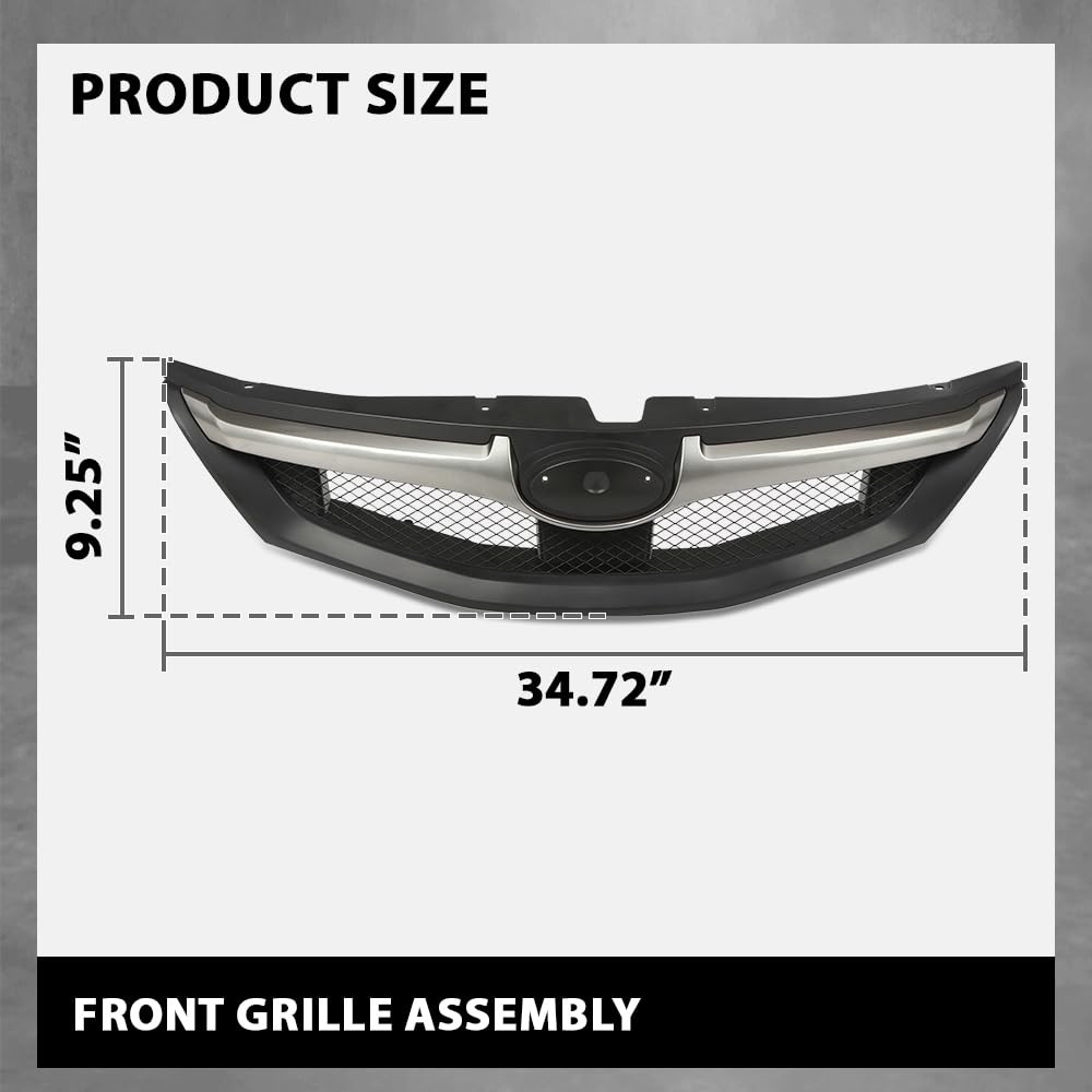 G-PLUS Front Bumper Upper Grille Compatible with Subaru WRX/WRX STI 2015-2017 Black Honeycomb Style 91121VA060