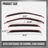G-PLUS 4PCS in-Channel Window Visors Sun Rain Guards Side Wind Deflector Compatible with Chevy Silverado GMC Sierra 1500 Crew Cab Only/Chevy Avalanche 2007-2013 Smoke