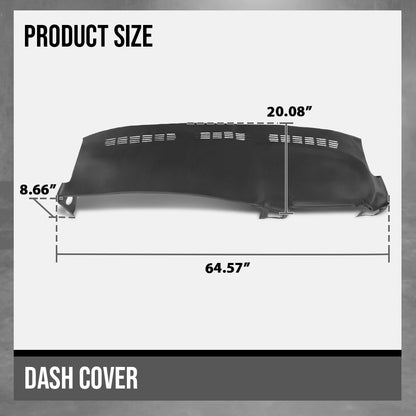G-PLUS TPE Dash Cover Skin Cap Overlay Compatible with Chevy Avalanche/Suburban/Tahoe 2000-2006 Chevy Silverado/GMC Sierra 1999-2007 GMC Yukon/XL 2000-2006 Black