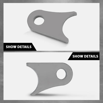 G-PLUS 4-pack Weld On Shock Tab/Shock Mount Tube Mounts Compatible with Tubes 1.5" Fit 1.25"-2" Tube Diameter