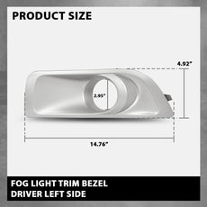 G-PLUS Fog Light Trim Bezel for Subaru Outback 2010-2012 Driver Side Additional Angle
