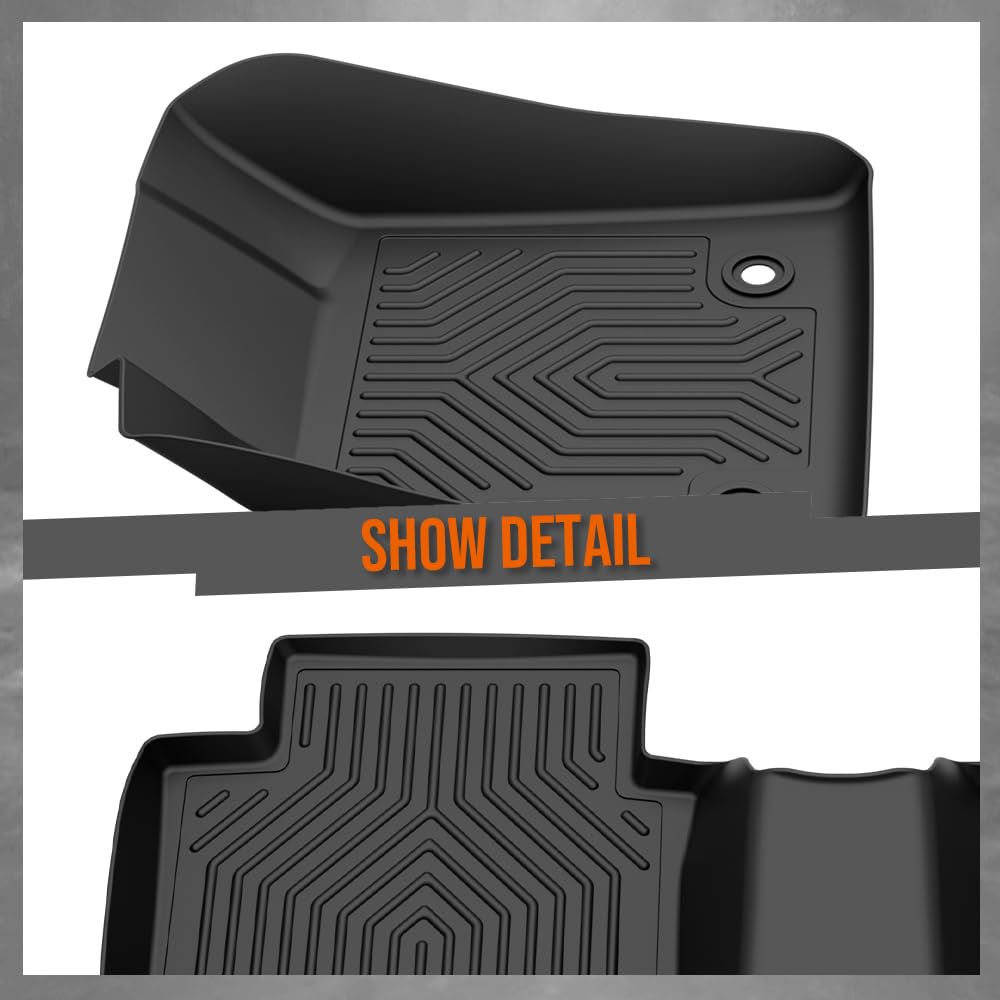 G-PLUS TPE Floor Mats Fit Chevy Impala 2014-2020 Floor Liners 1st & 2nd Row Truck Accessories Cargo Liners All Weather Protection 3PCS Black Alfombras para Carro