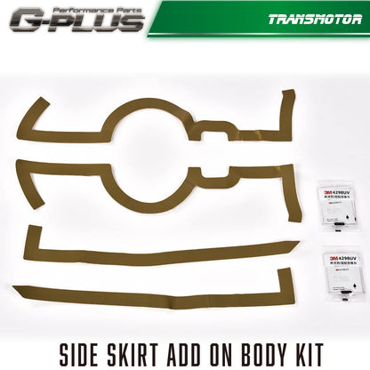 G-Plus Side Skirt Panel Kit Compatible with 2017-2021Tesla Model 3,Rear Bumper Lip Splitter Winglet Body