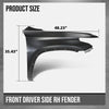 G-PLUS Front Right Fender Panel Compatible with Chevy Traverse L 2018-2021 / True North 2019-2023 Fit Chevy Traverse 2018-2023 84679032, GM1241409 Black