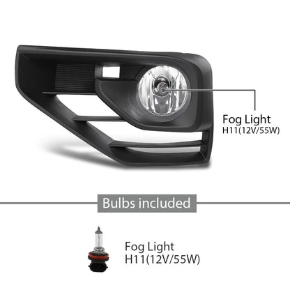 G-PLUS Fog Lights Bumper Lamps Assembly Left and Right Side W/Wiring Harness Compatible with Nissan Pathfinder 2017-2020 261509B90E, 261509B90E Black