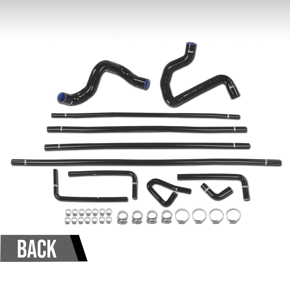 G-PLUS Radiator & Heater Hose Kit Compatible with Ford F150 F250 F350 Bronco Trucks Pickups with 5.0L/5.8L Engine 1988 1989 1990 1991 1992 1993 1994 FOTZ8260E, FOTZ8286D Black