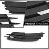 G-PLUS Pair Front Bumper Fog Light Grill Cover, Compatible with Audi A6/ A6 Quattro 2012 2013 2014 2015, Left Driver & Right Passenger Side 2PCS, 4G0807681, 4G0807682