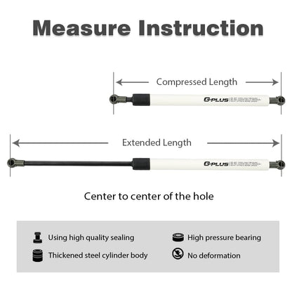 G-PLUS Gas Struts for Heavy Lid,Compatible with Honda Civic 1992-2000 White