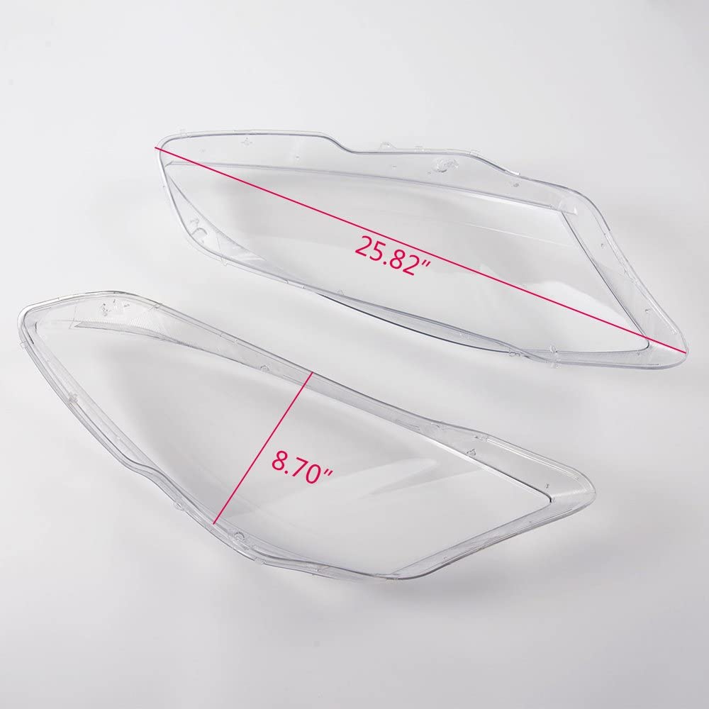 G-PLUS Headlight Headlamp Lense Clear Lens Cover Replacement For 2006-2013 Mercedes Benz S-Class W221 130 1Pair