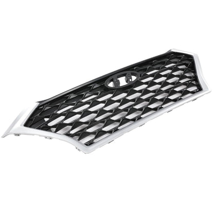 G-PLUS Front Upper Bumper Grille Chrome Gray & Black w/Black accents Compatible with Hyundai Tucson 2019 2020 2021 (For Models without Front Camera) HY1200225 86350D3500 86350-D3500