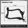 G-PLUS Front Bumper Inner Steel Headlight Bracket Left Side Compatible with Jeep Compass 2011-2017 Black 68079655AH