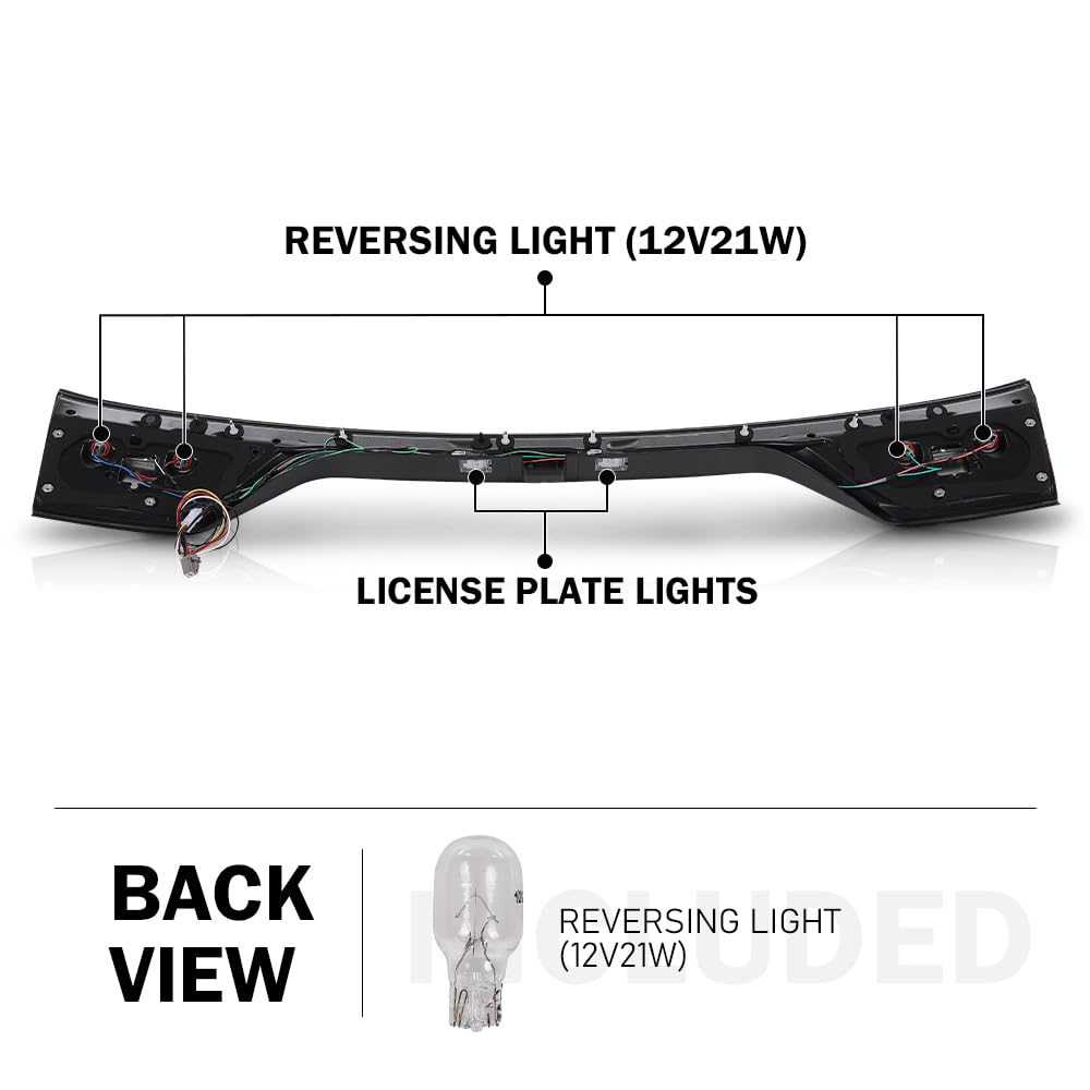 G-PLUS Liftgate Taillight Lamps w/Camera Hole Compatible with Dodge Durango 2014-2022 68453659AB 68453659AA 68155950AJ 68155950AI