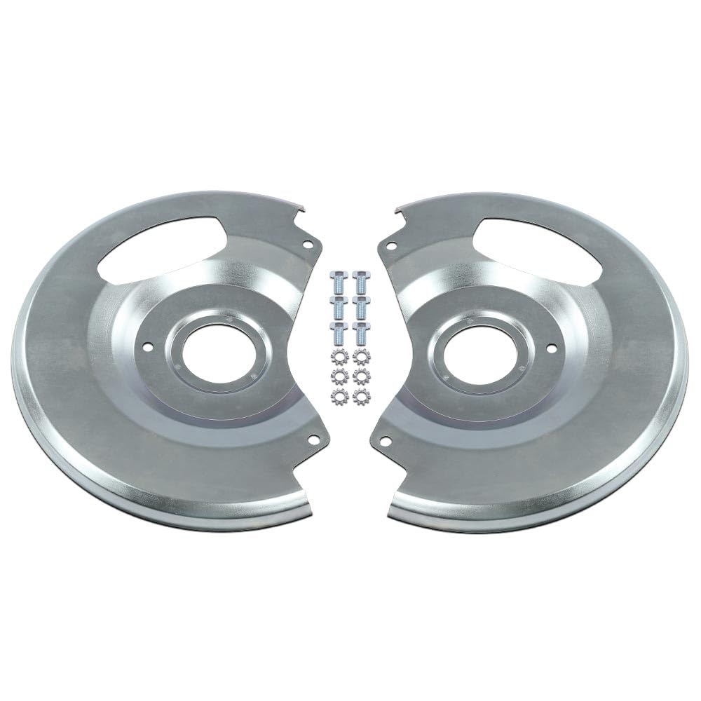G-PLUS New Disc Brake Dust Shields,Backing Plates Compatible with Chevy C10 /C1500 Trucks and Suburbans 1971-1987, Fit GMC C15 / C1500 Trucks and Suburbans 1971-1987