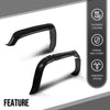 G-PLUS 80mm Fiberglass FRP Fender Flares (8 PCS) & Mud Flaps (4 PCS) Compatible with Hummer H3 Black