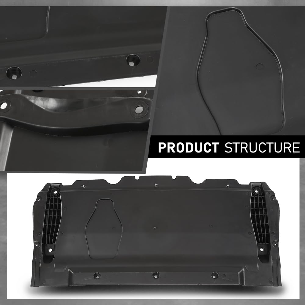 G-PLUS Radiator Support Cover Splash Shield Compatible with Audi A6 A7 2011-2018 4G0863821B