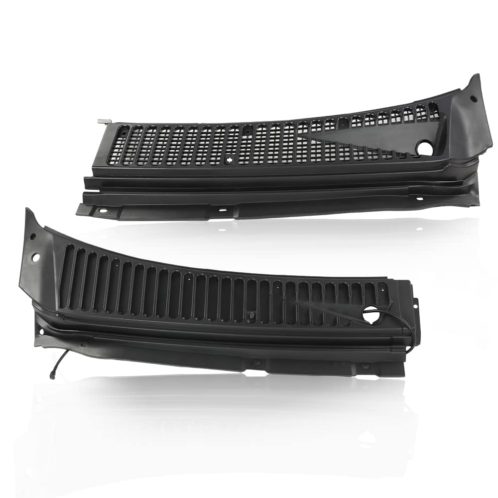 G-PLUS Windshield Wiper Vent Cowl Screen Cover Grille Panel Compatible with Ford 1999-2007 F250 F350 3C3Z-25022A68-AAA, 4C3Z-25022A69-AAA