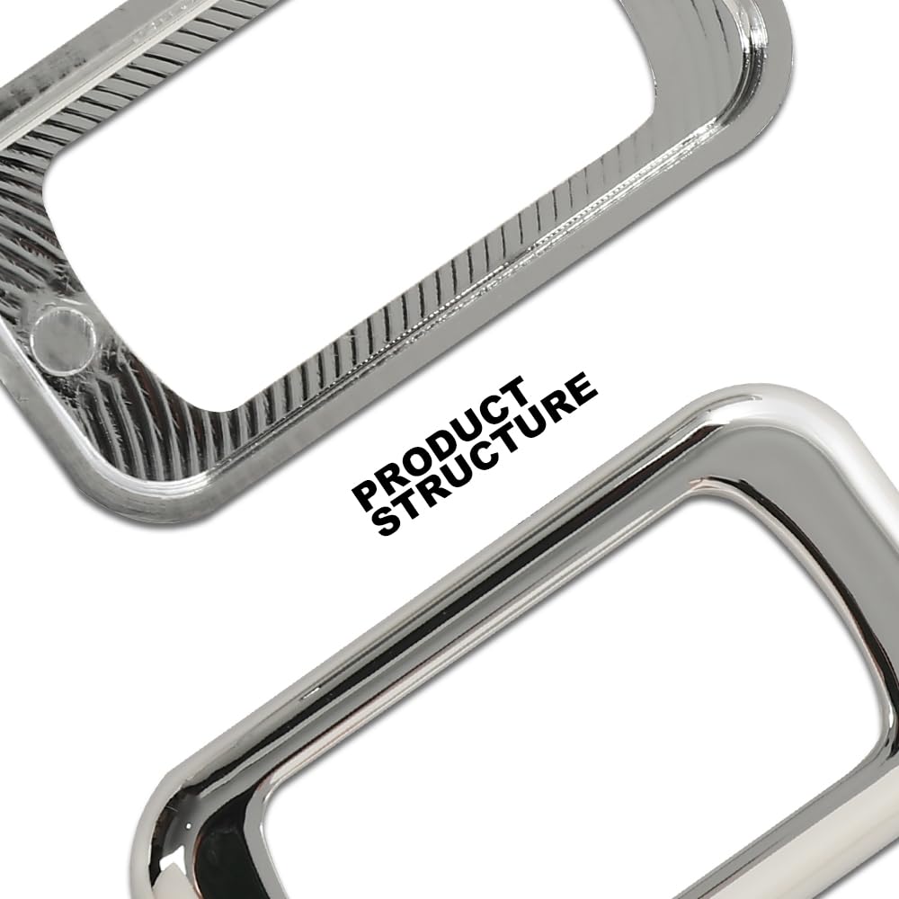 G-PLUS 3PCS Chrome Rocker Switch Trims Compatible with Many Freightliners & Some Peterbilt & Kenworths Using Rocker Switches Three Pack of Switch Trim Rocker Plain Snap Mount Plastic