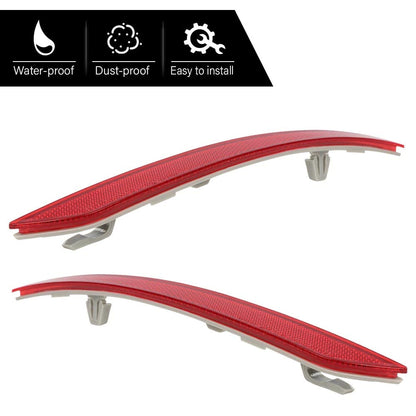 G-PLUS Bumper Reflector Set Compatible with 2013-2016 Ford Fusion Rear Left & Right 2Pc DS7Z13A565A, FO1185103, DS7Z13A565B, FO1184103