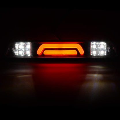 G-PLUS Rear LED Third Brake Light Compatible With 1999-2016 Ford F250 F350 F450 F550 SD Super Duty,3RD Cargo Led Tail Lamps Clear lens Chrome Housing