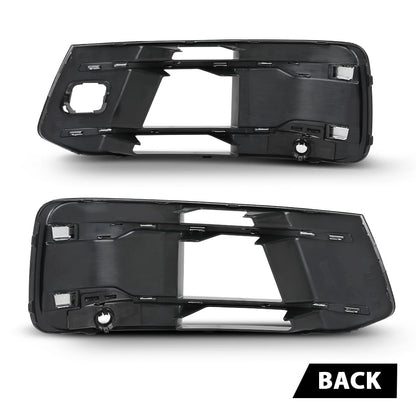 G-PLUS Pair Front Bumper Fog Light Grille Cover Bezel Insert, Compatible with Audi Q7 Standard Model 2016-2019, Left Driver & Right Passenger Side 2PCS