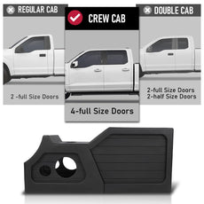 G-PLUS Center Console Subwoofer Box for Chevy GM Crew Cab 2007-2013 Black Additional Angle