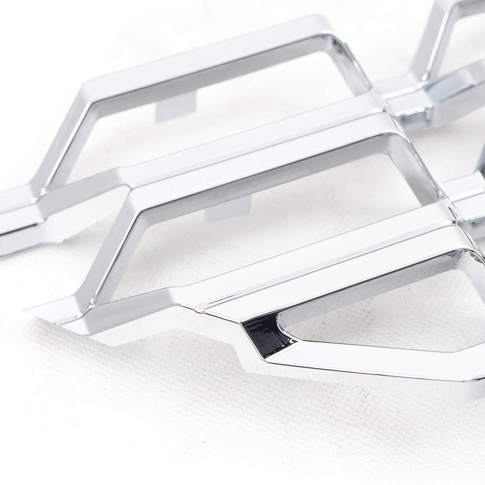 G-PLUS Grille Insert Chrome Snap On Front Lower Compatible With Chevy Silverado 1500 2016-2018 Chrome Inserts Grille