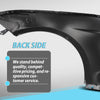 G-PLUS Front Right Passenger Side Fender Compatible with Ford Mustang GT 2018-2021 JR3Z16005A, JR3A16005B Black