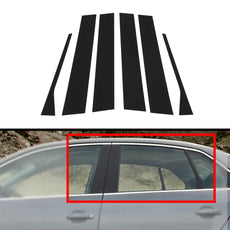 G-PLUS Door Trim Pillar Posts 6PCS for VW Jetta MK5 2006-2010 Gloss Black Close-up View