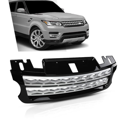 G-PLUS Front Hood Center Grille Grill Compatible with Range Rover Sport 2014-2017 LR054766, LR044120