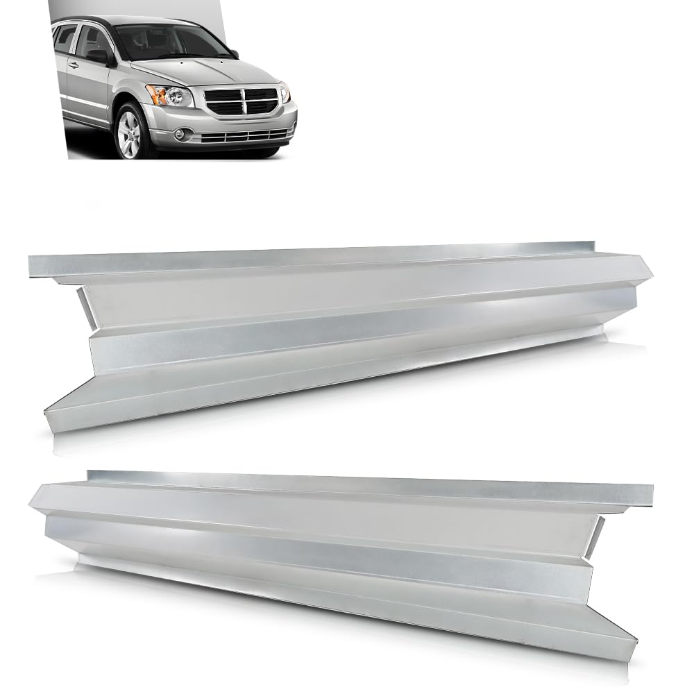 G-PLUS Outer Rocker Panels Left and Right Steel Silver Compatible with Dodge Caliber 4 Door 2007-2012